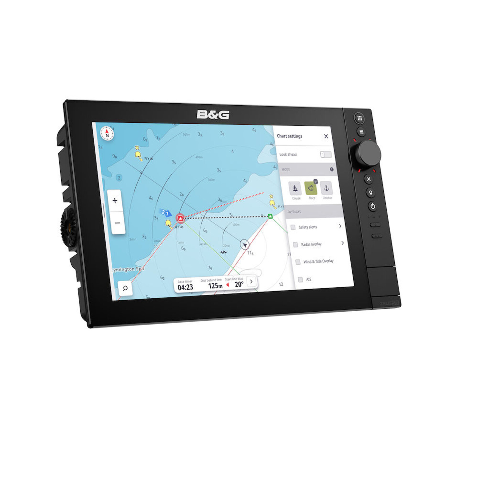 B&G  B&G Zeus SR-12 Chartplotter met 12” SolarMAX™ HD display en World Basemap