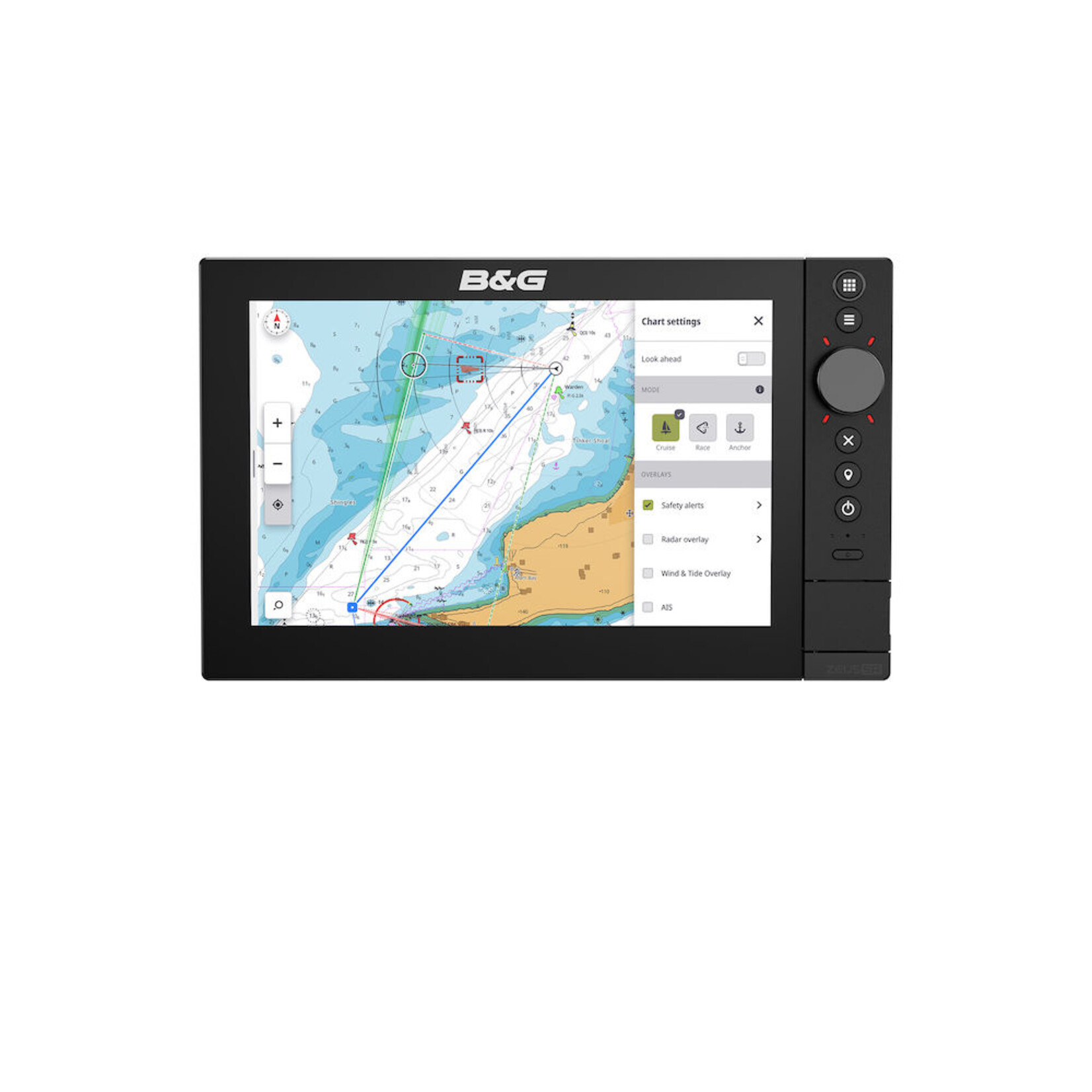 B&G  B&G Zeus SR-10 Chartplotter met 10” SolarMAX™ HD display en World Basemap