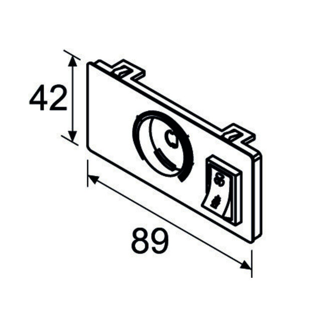 Webasto Installation panel with switch for heating and ventilation mode
