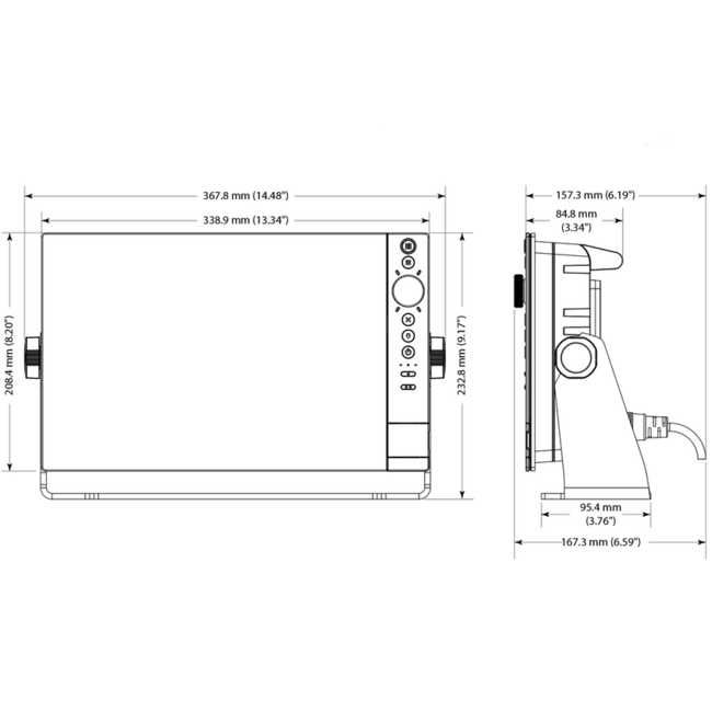 Simrad NSS 4-12 multifunction display with hybrid control