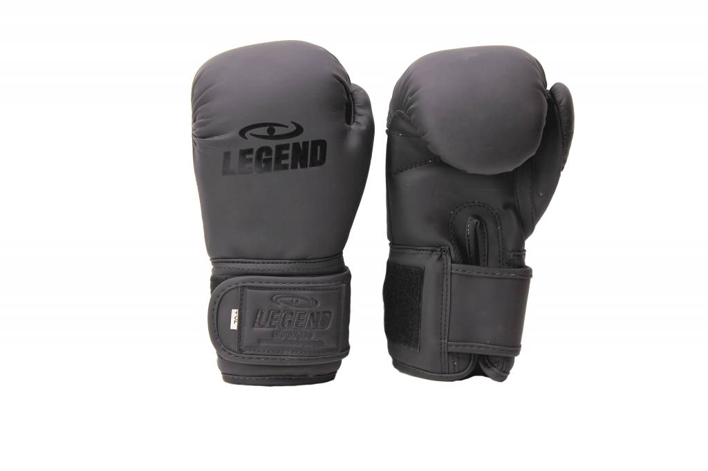 Kinder Bokshandschoenen 4-8 jaar Mat Zwart 4oz/6oz PU