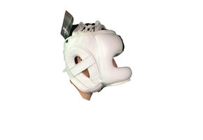 Head Guard + Nose Guard Boxing Men/Women White Leather