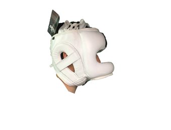 Hoofdbeschermer + Neusbeschermer Boksen  Heren/Dames Wit Leer