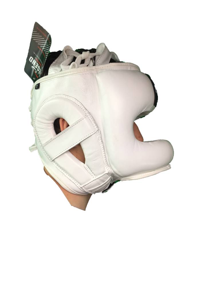 Head Guard + Nose Guard Boxing Men/Women White Leather