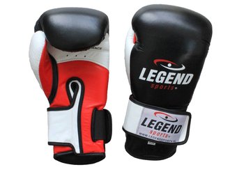 Legend Power Bokshandschoenen Heren/Dames Zwart-Wit-Rood Leer