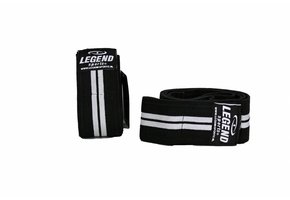 Knee Wraps Men/Women Black-White 180CM