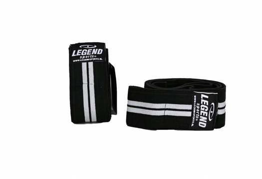 Knee Wraps Heren/Dames Zwart-Wit 180CM