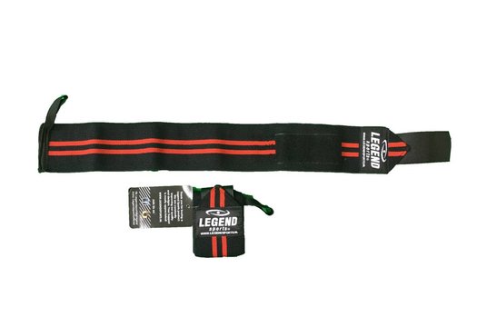 Fitness Pols Bandage Heren/Dames Zwart-Rood 30CM