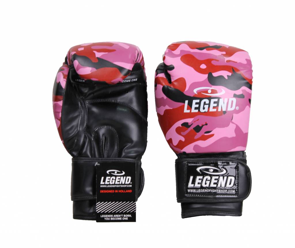 Powerfit & Protect Boxing Gloves Ladies Camo Pink PU
