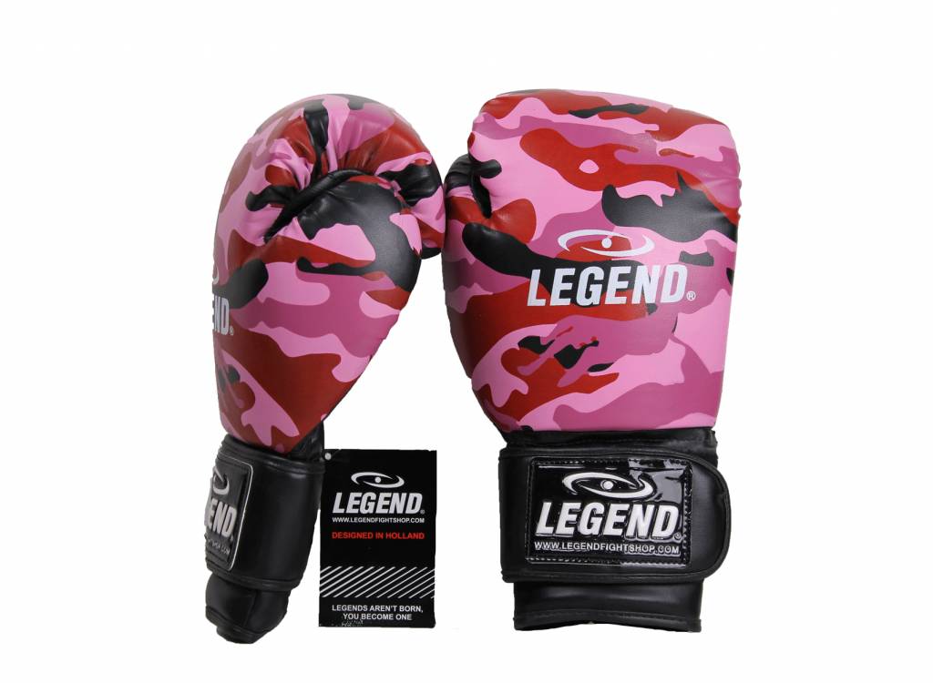 Powerfit & Protect Boxing Gloves Ladies Camo Pink PU