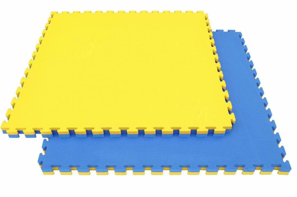 Puzzle Mat | 100x100x2cm | Blue / Yellow