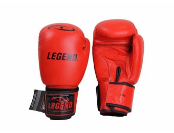 Kinder Bokshandschoenen Rood 6oz Leer