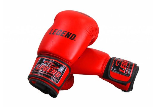 Kinder Bokshandschoenen Rood 6oz Leer