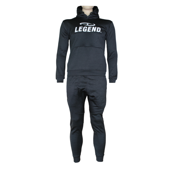 Jogging Suit with Hoodie Kids/Adults Black SlimFit Polyester