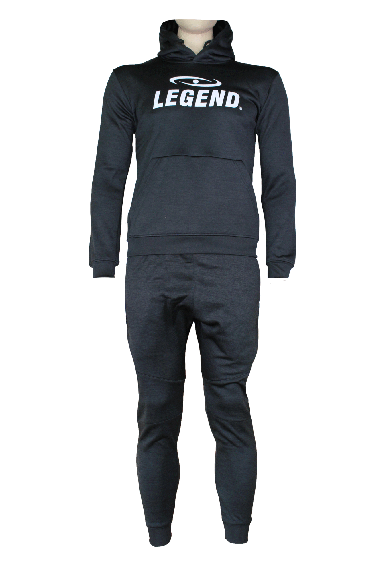 Jogging Suit with Hoodie Kids/Adults Black SlimFit Polyester