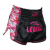 Kickboks Broekje Meisjes/Dames Camo Roze Satijn