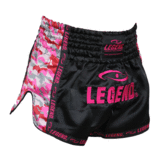 Kickboks Broekje Meisjes/Dames Camo Roze Satijn