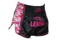 Kickboks Broekje Meisjes/Dames Camo Roze Satijn