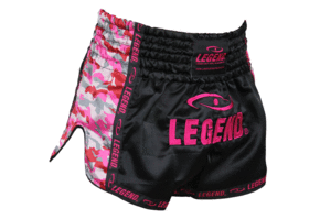 Kickboxing Shorts Girls/Ladies Camo Pink Satin