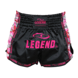 Kickboks Broekje Meisjes/Dames Camo Roze Satijn