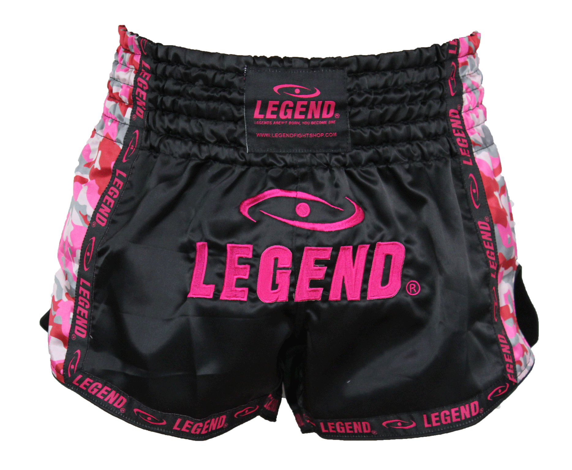 Kickboxing Shorts Girls/Ladies Camo Pink Satin