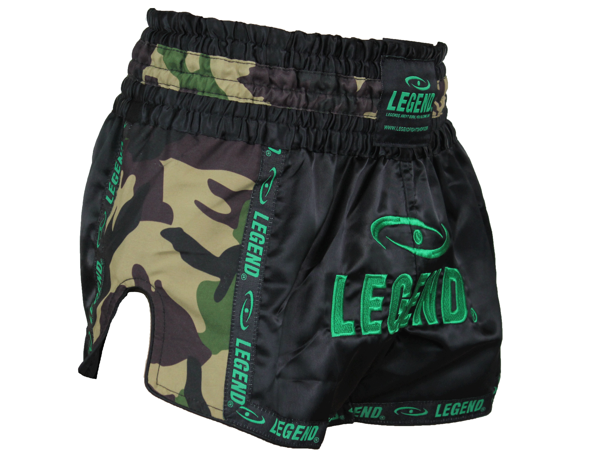 Kickboks Broekje Kids/Volwassenen Camo Army Satijn Kickboks Broekje Kids/Volwassenen Camo Army Satijn