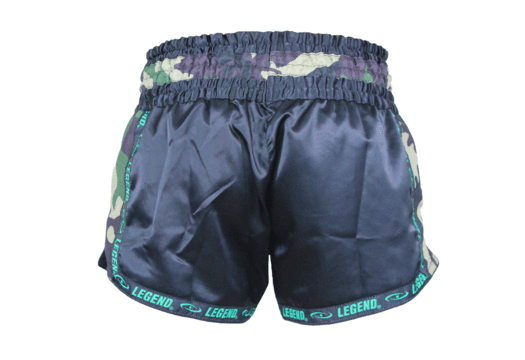Kickboks Broekje Kids/Volwassenen Camo Army Satijn