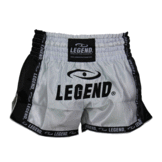 Kickboks Broekje Kids/Volwassenen Zwart/Wit Satijn Kickboks Broekje Kids/Volwassenen Zwart/Wit Satijn