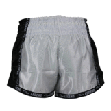 Kickboks Broekje Kids/Volwassenen Zwart/Wit Satijn Kickboks Broekje Kids/Volwassenen Zwart/Wit Satijn