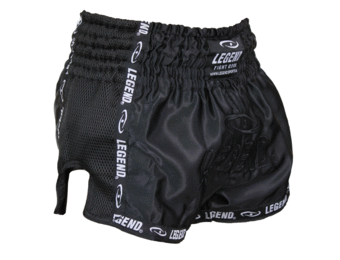 Kickboks Broekje Kids/Volwassenen Zwart Mesh