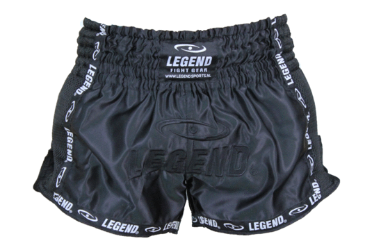 Kickboks Broekje Kids/Volwassenen Zwart Mesh