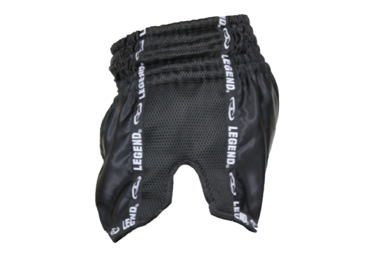 Kickboks Broekje Kids/Volwassenen Zwart Mesh