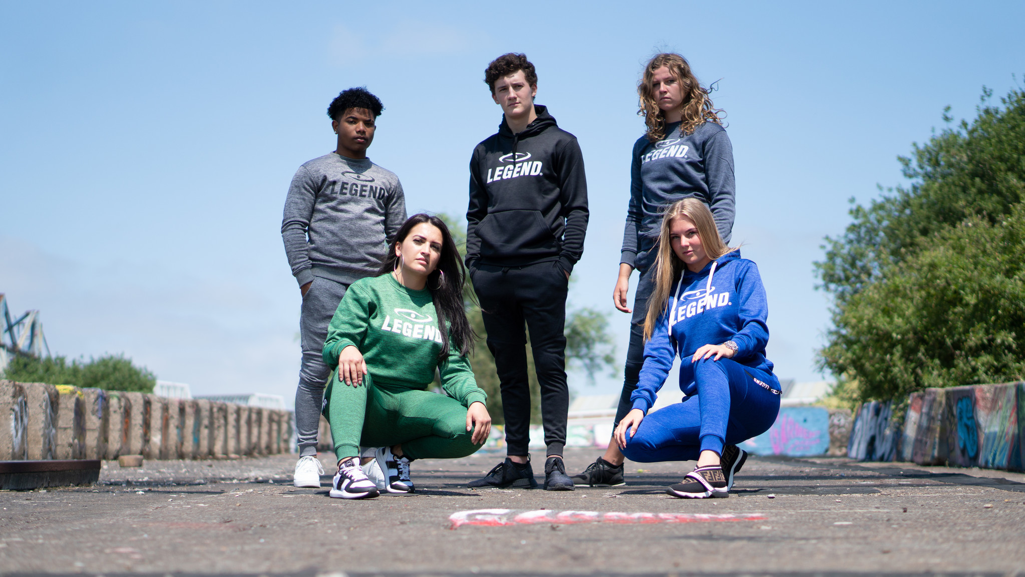 Jogging Suit with Hoodie Kids/Adults Blue SlimFit Polyester