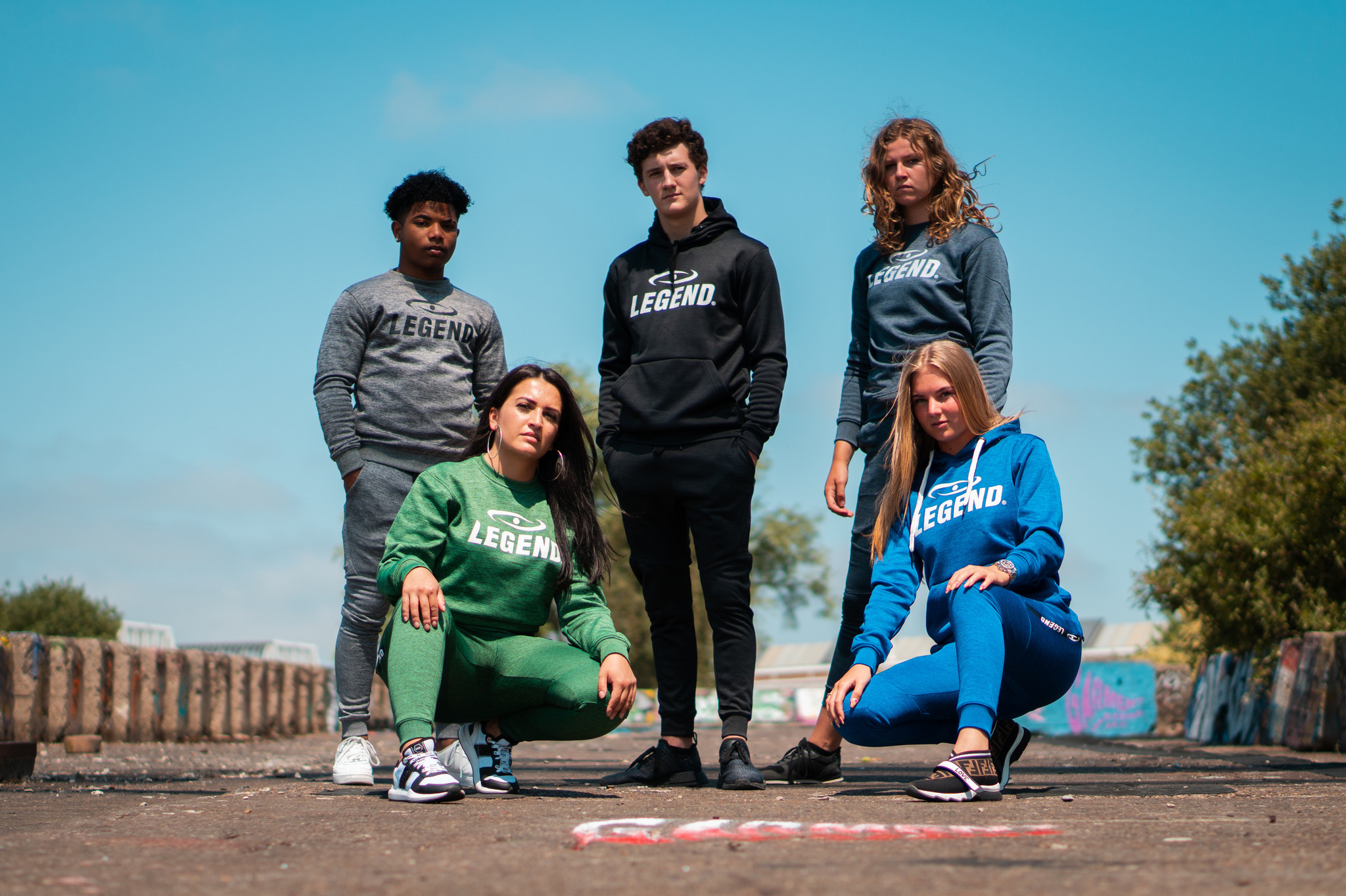 Hoodie ladies/men trendy Legend design Navy Blue