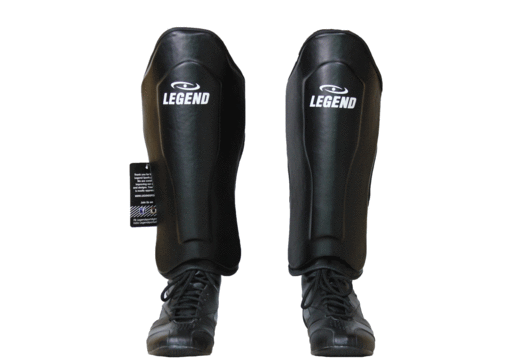 Krav Maga Scheenbeschermers Heren/Dames Zwart PU
