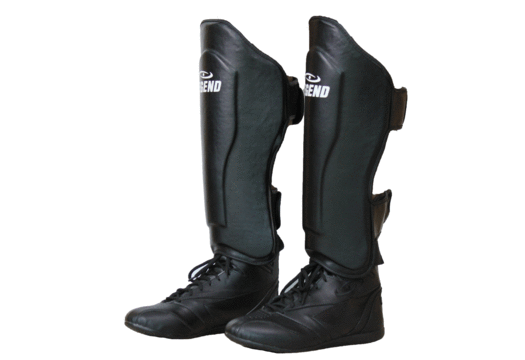Krav Maga Scheenbeschermers Heren/Dames Zwart PU