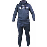 Joggingpak met Hoodie Kids/Volwassenen Navy Blauw SlimFit Polyester Joggingpak met Hoodie Kids/Volwassenen Navy Blauw SlimFit Polyester
