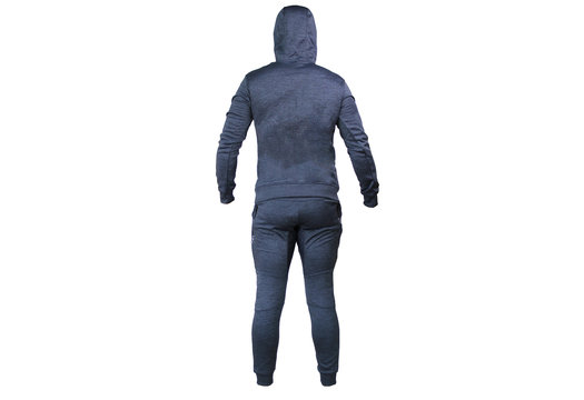 Joggingpak met Hoodie Kids/Volwassenen Navy Blauw SlimFit Polyester