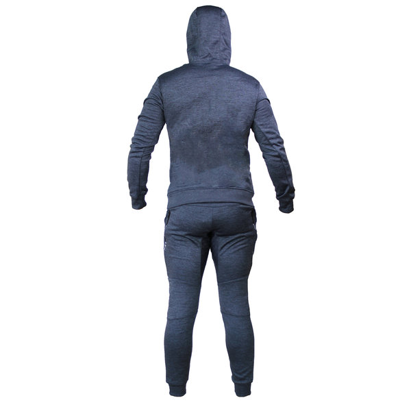 Joggingpak met Hoodie Kids/Volwassenen Navy Blauw SlimFit Polyester Joggingpak met Hoodie Kids/Volwassenen Navy Blauw SlimFit Polyester