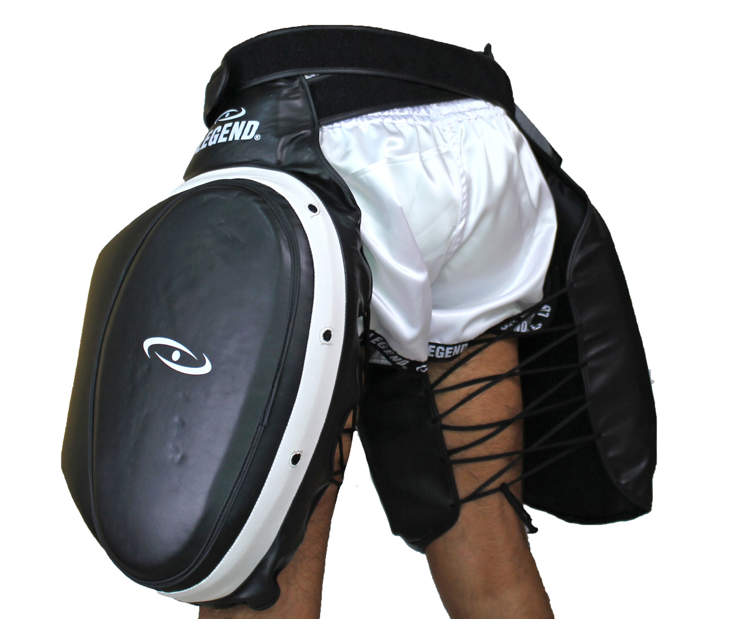 Leg Protector Black/White PU
