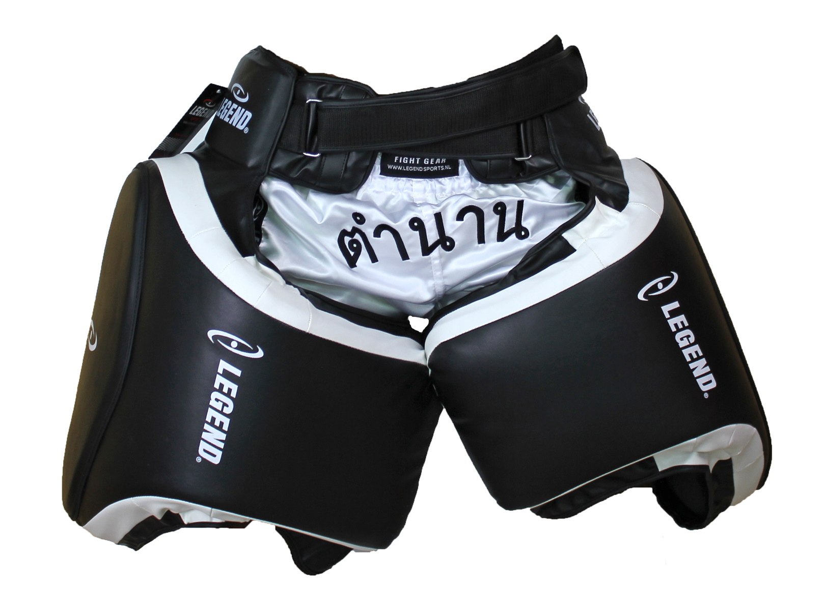 Leg Protector Black/White PU