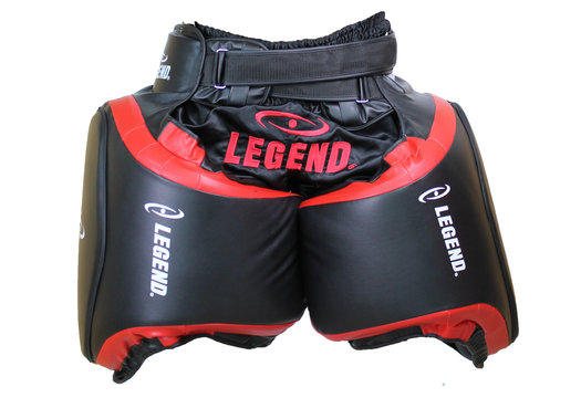 Leg Protector Zwart/Rood PU