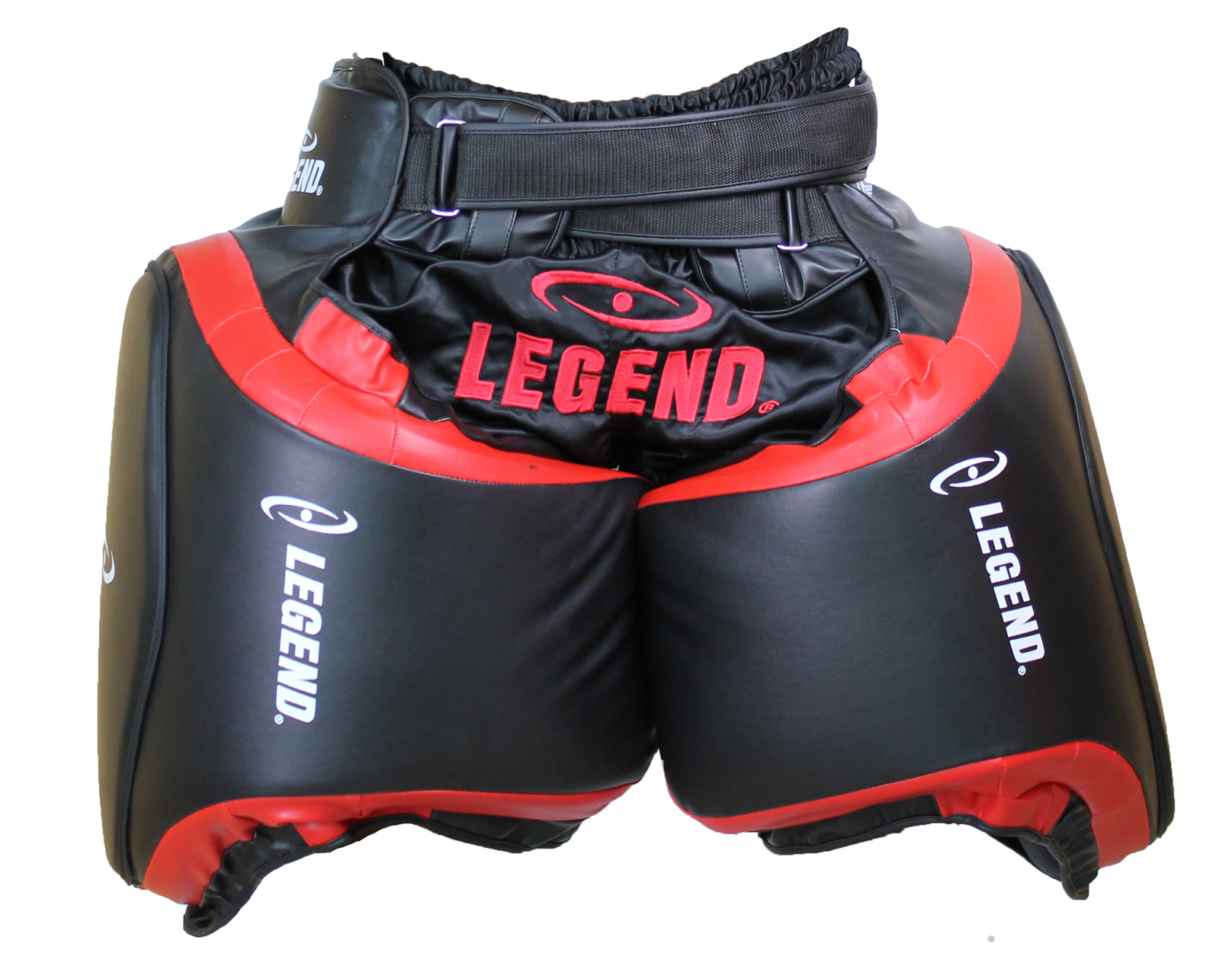 Leg Protector Black/Red PU