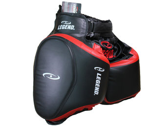 Leg Protector Zwart/Rood PU
