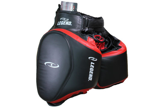 Leg Protector Zwart/Rood PU