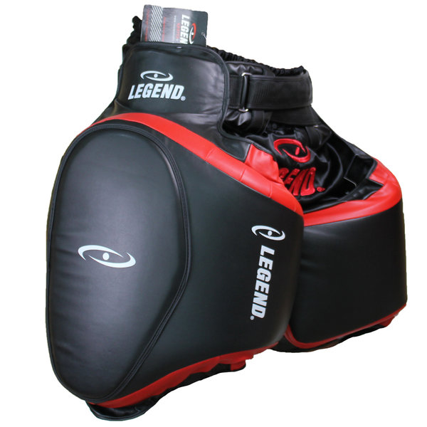 Leg Protector Black/Red PU