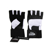 Fitness gloves leather Men/Women Black-White Leather