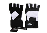 Fitness handschoenen leder Heren/Dames Zwart-Wit Leer