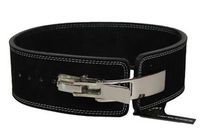 Power Lifting Fitness Belt Men/Women Liver Black Leather