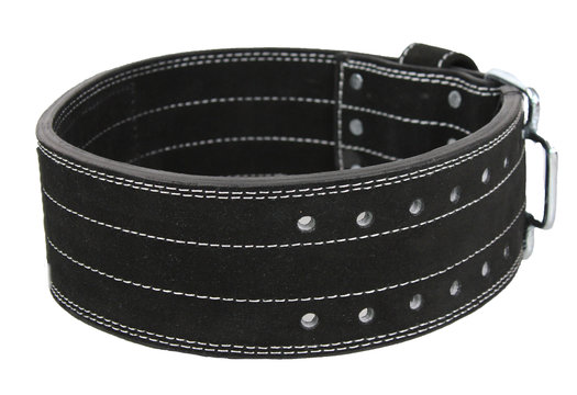 Power Lifting Fitness Riem Heren/Dames Zwart Suede Leer